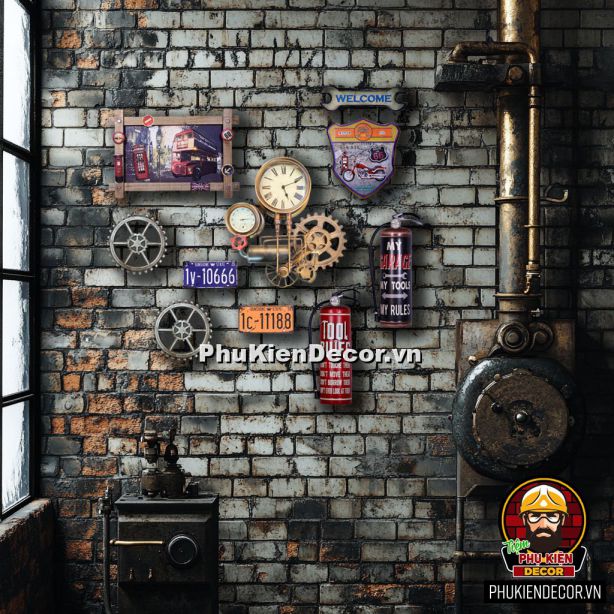 Combo decor phong cách công nghiệp cho bức tường bạn đầy nghê thuật Combo decor phong cách công nghiệp cho bức tường bạn đầy nghê thuật