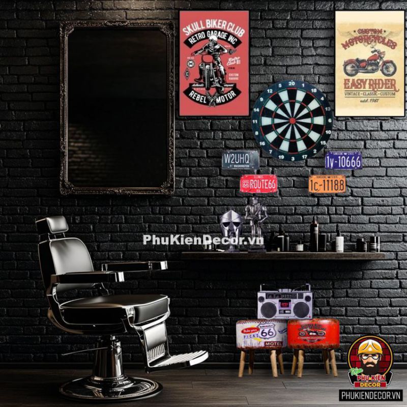 Tạo phong cách riêng cho barbershop với combo decor độc đáo Tạo phong cách riêng cho barbershop với combo decor độc đáo