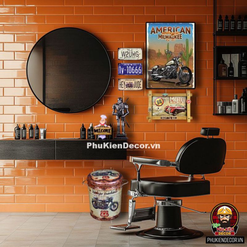 Tạo phong cách riêng cho barbershop với combo decor độc đáo Tạo phong cách riêng cho barbershop với combo decor độc đáo