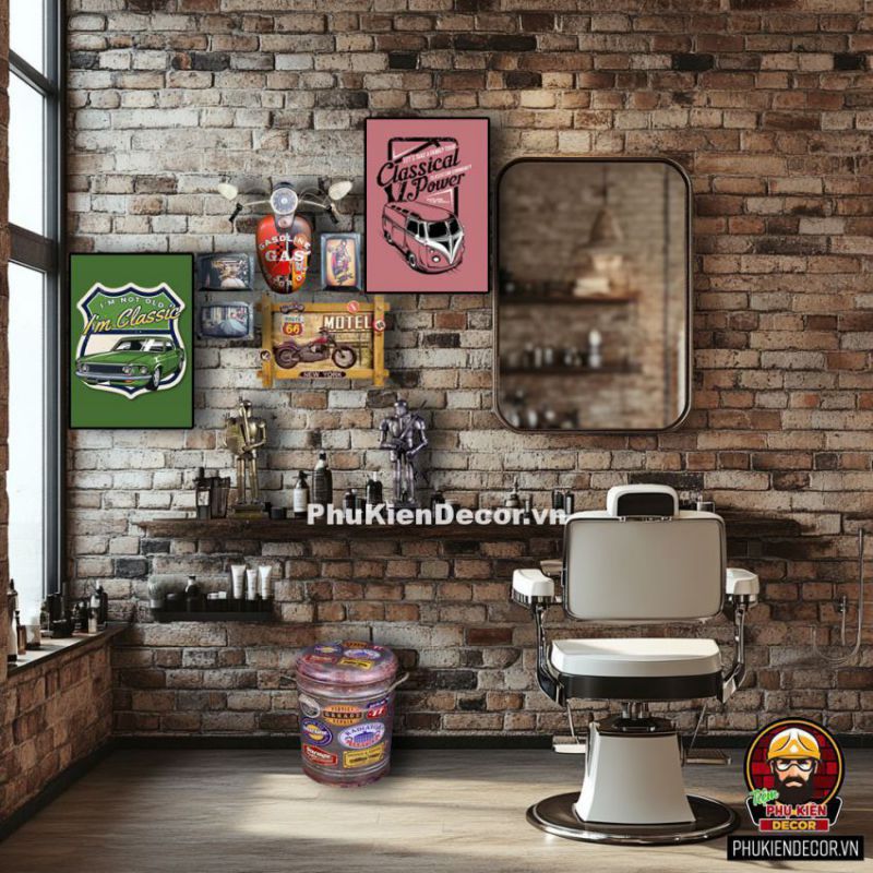 Tạo phong cách riêng cho barbershop với combo decor độc đáo Tạo phong cách riêng cho barbershop với combo decor độc đáo