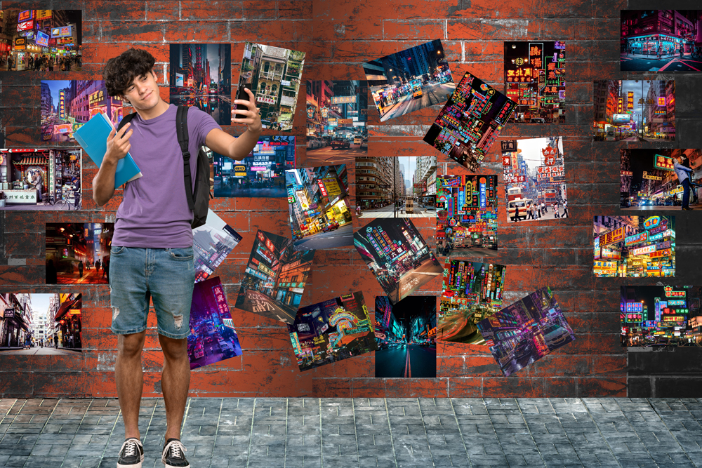 Một góc check-in tập trung vào các góc phố Hồng Kong Một góc check-in tập trung vào các góc phố Hồng Kong