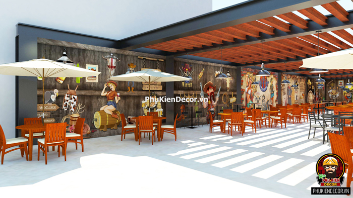 Decal tranh dán tường phong cách Cao bồi Decal tranh dán tường phong cách Cao bồi