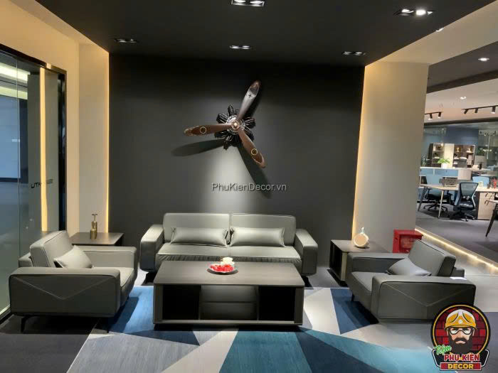 Cánh quạt máy bay treo tường tối giản nhưng mang lại nét sang trọng cho phòng khách Cánh quạt máy bay treo tường tối giản nhưng mang lại nét sang trọng cho phòng khách