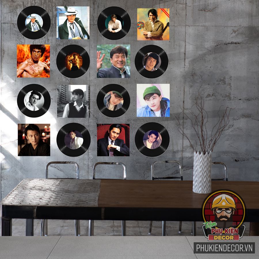 Đĩa than nhựa và tranh trang trí Phong cách Hong Kong Đĩa than nhựa và tranh trang trí Phong cách Hong Kong