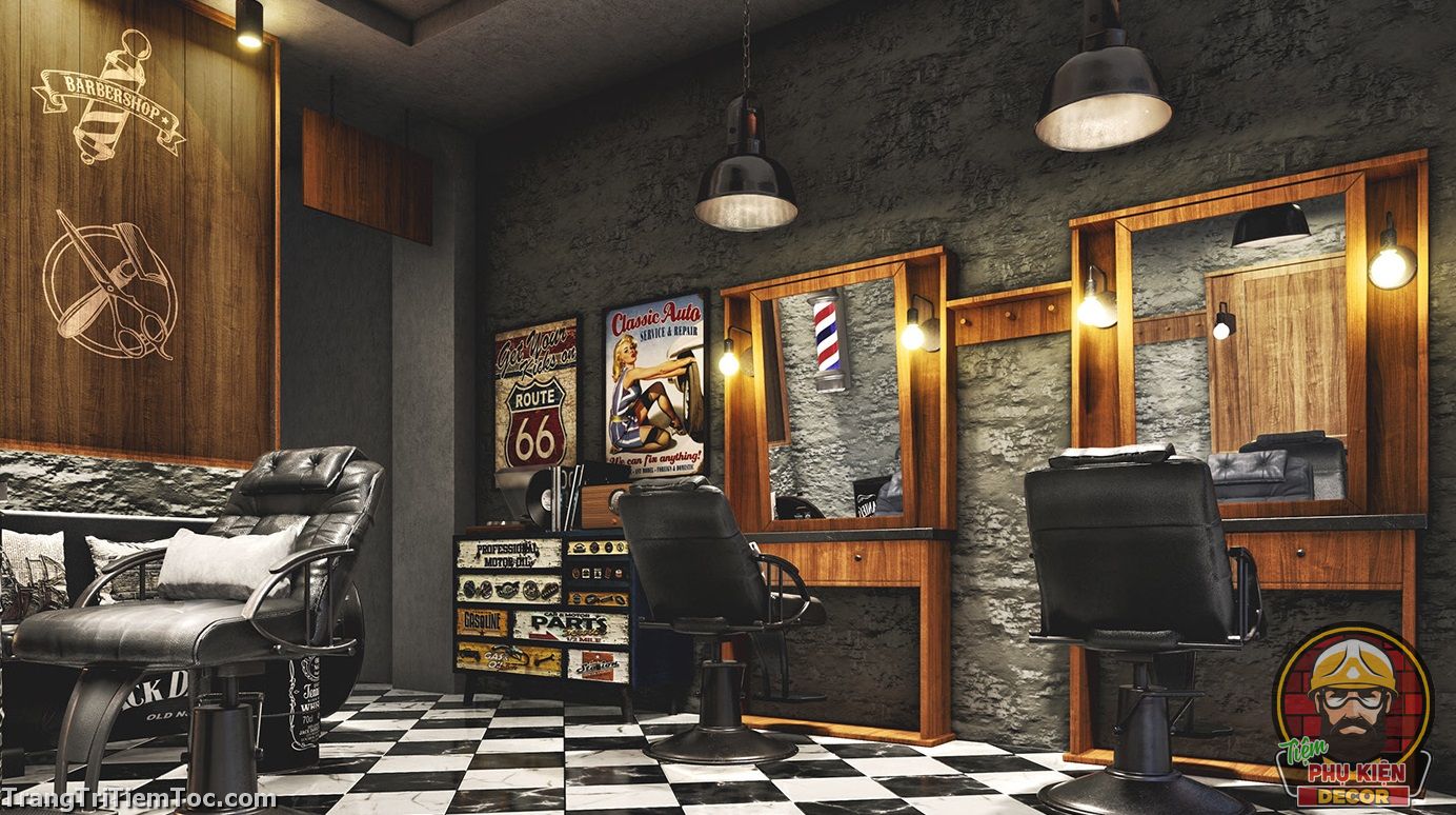 Đồ decor trang trí barber shop tạo không gian ấn tượng Đồ decor trang trí barber shop tạo không gian ấn tượng