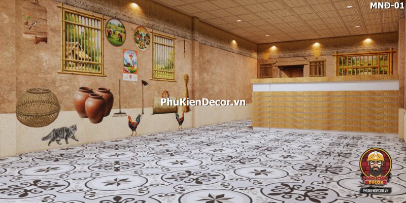 Tranh dán tường chủ đề vách đất đá Tranh dán tường chủ đề vách đất đá