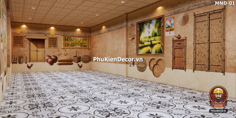 Tranh dán tường chủ đề vách đất đá Tranh dán tường chủ đề vách đất đá