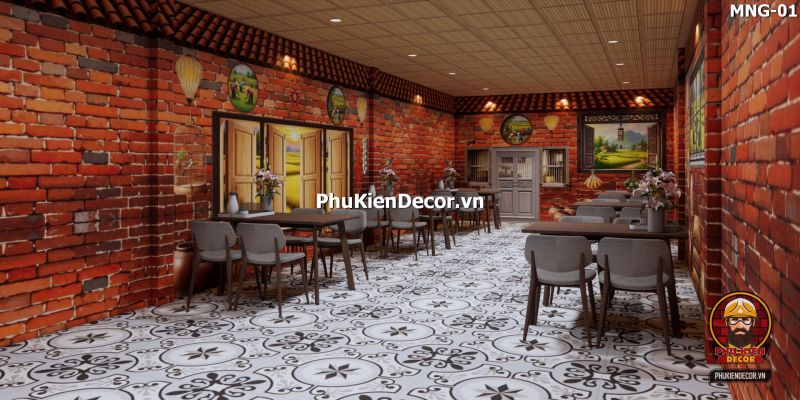 Tranh vách đất đá trang trí cho quán cà phê phong cách đồng quê Tranh vách đất đá trang trí cho quán cà phê phong cách đồng quê