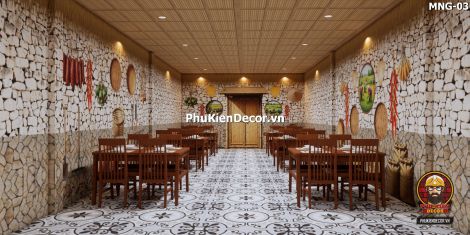 Tranh dán tường phong cách đồng quê trong nhà hàng Tranh dán tường phong cách đồng quê trong nhà hàng