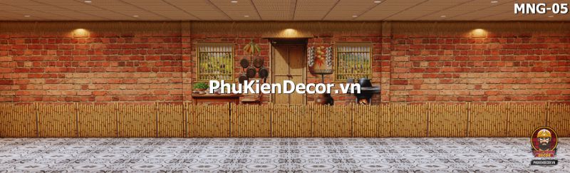 Tranh dán tường 3D vách gạch giả cổ, hiệu ứng chiều sâu như tường gạch thật Tranh dán tường 3D vách gạch giả cổ, hiệu ứng chiều sâu như tường gạch thật