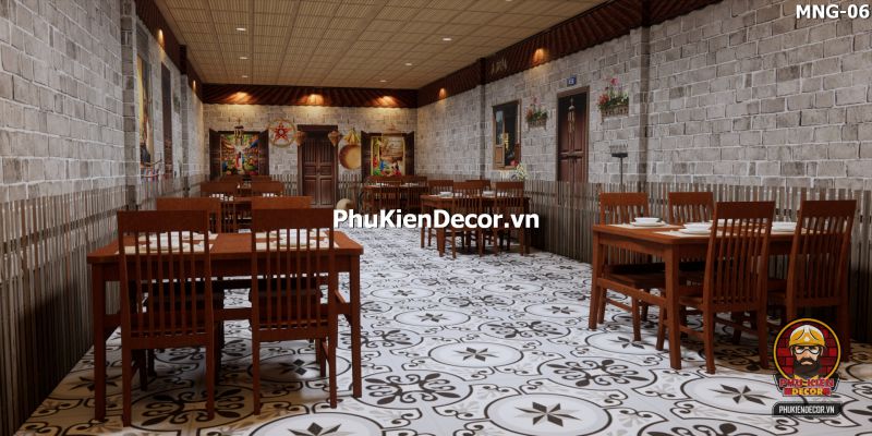 Tranh dán tường 3D vách gạch giả cổ, hiệu ứng chiều sâu như tường gạch thật Tranh dán tường 3D vách gạch giả cổ, hiệu ứng chiều sâu như tường gạch thật