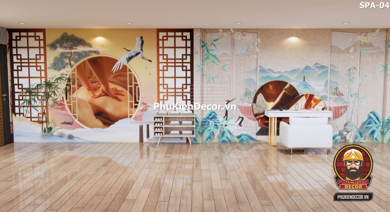 tranh dán tường massage xoa bóp trang trí spa tranh dán tường massage xoa bóp trang trí spa
