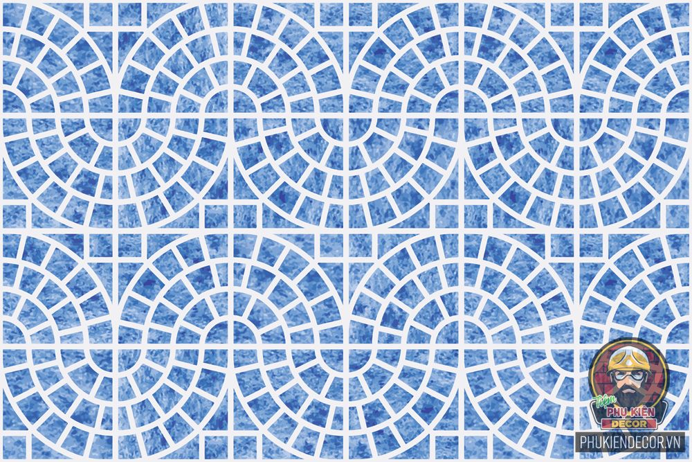 Decal giả gạch Mosaic Xanh dương, trang trí - Kích thước 60x90cm/tấm Decal giả gạch Mosaic Xanh dương, trang trí - Kích thước 60x90cm/tấm