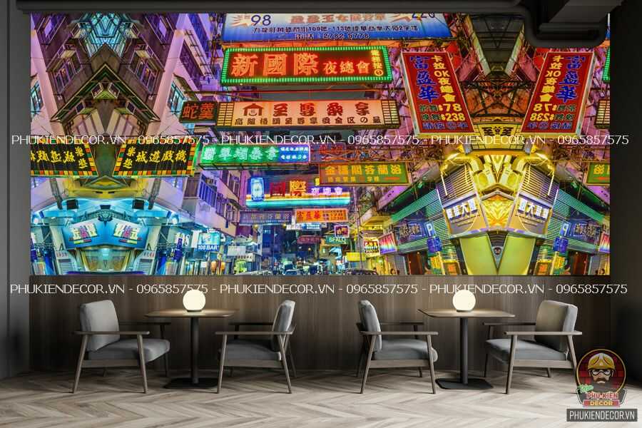 Vẽ tranh tường 3d phong cách Trung Quốc Hồng Kong Kẻ SặtHải Dương
