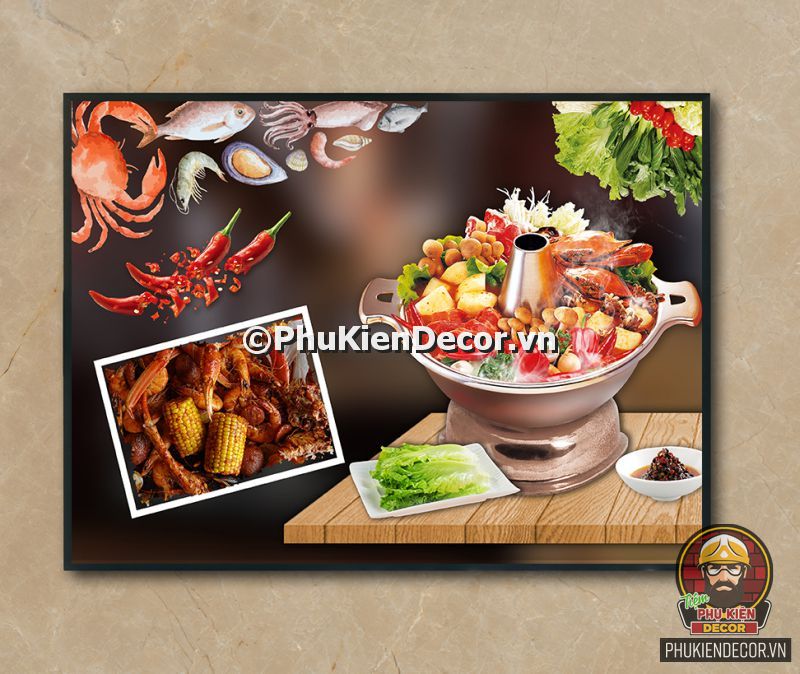 Hình ảnh món ăn trang trí quán lẩu nướng xiên que Hình ảnh món ăn trang trí quán lẩu nướng xiên que