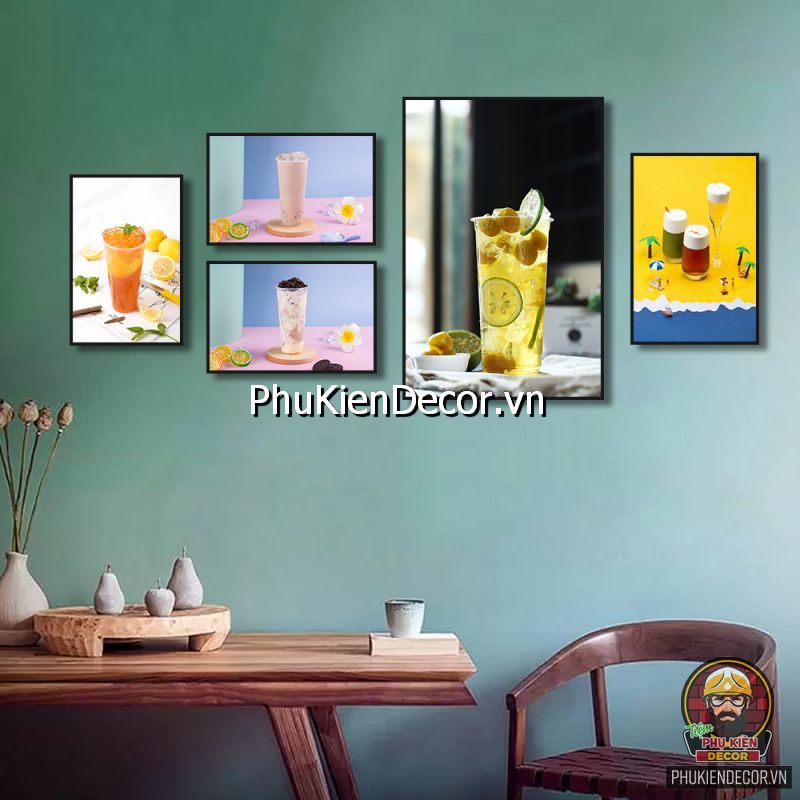 Tranh treo tường thức uống Quán Trà chanh tươi mát, ấn tượng Tranh treo tường thức uống Quán Trà chanh tươi mát, ấn tượng