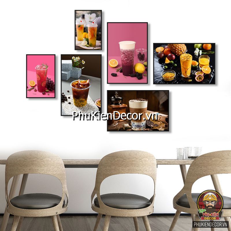 Mẫu tranh trang trí quán nước ép được ưa chuộng Mẫu tranh trang trí quán nước ép được ưa chuộng