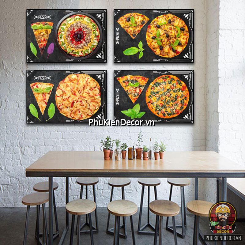 Hình ảnh cửa hàng pizza trang trí sinh động Hình ảnh cửa hàng pizza trang trí sinh động