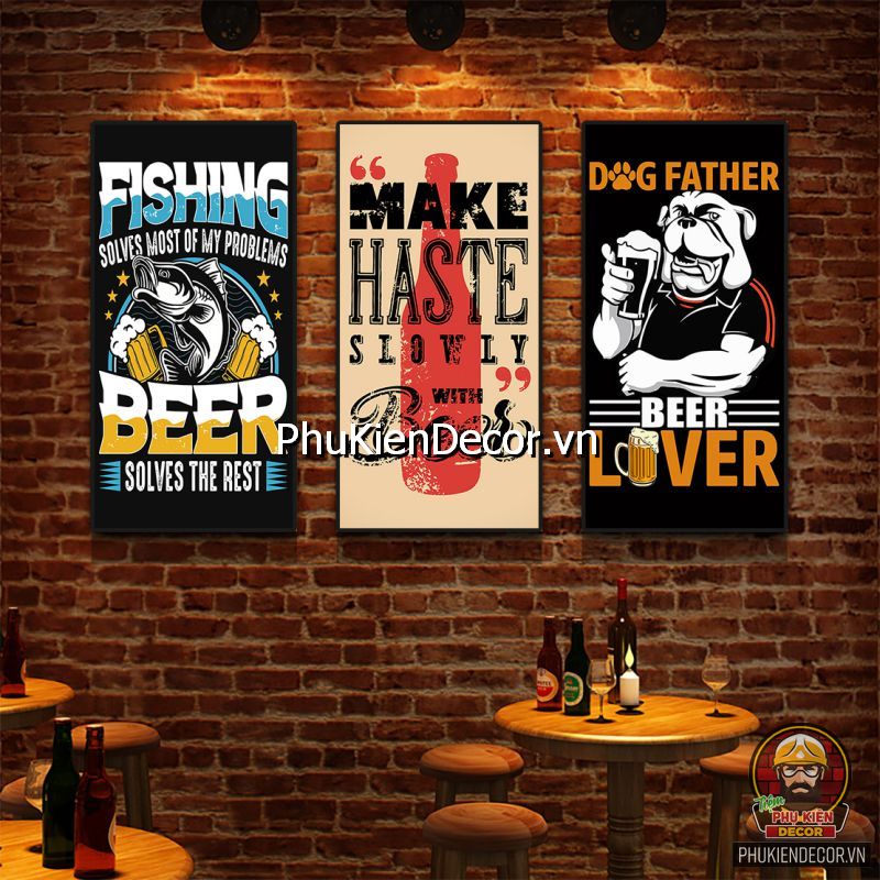 Hình ảnh tranh treo tường trang trí quán cafe, beer hiện đại  Hình ảnh tranh treo tường trang trí quán cafe, beer hiện đại