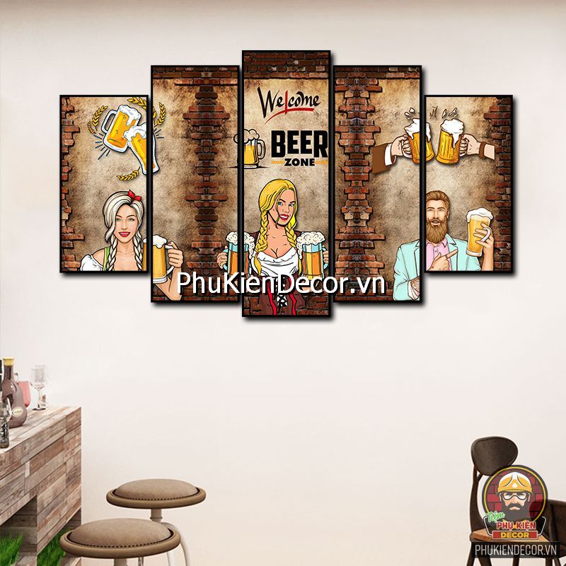 Hình ảnh quán nhậu treo tường trang trí ấn tượng Hình ảnh quán nhậu treo tường trang trí ấn tượng