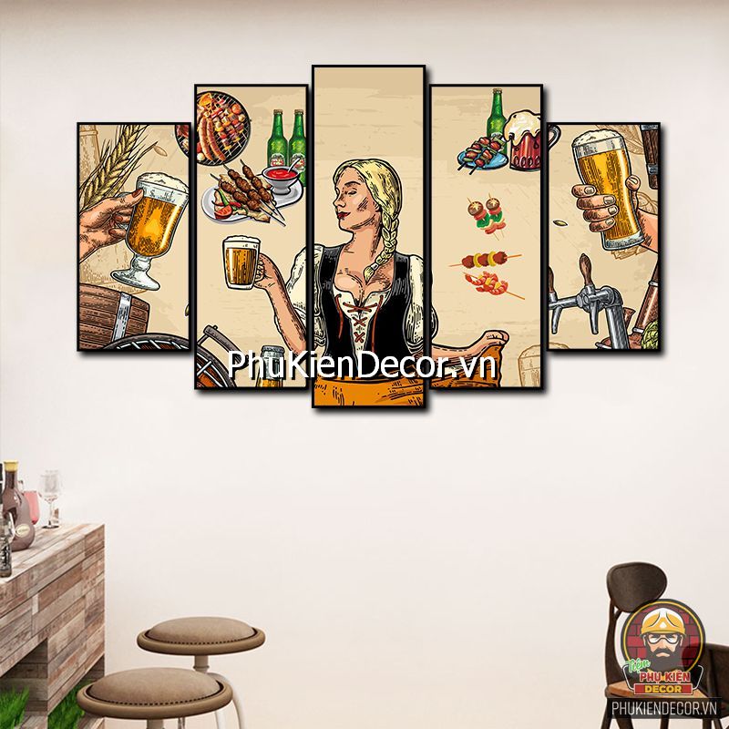 Hình ảnh quán nhậu treo tường trang trí ấn tượng Hình ảnh quán nhậu treo tường trang trí ấn tượng