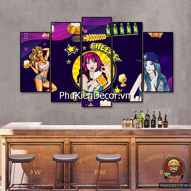 Tranh treo tường quán Pub trang trí đặc trưng Tranh treo tường quán Pub trang trí đặc trưng