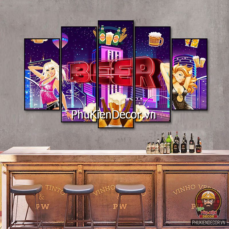 Tranh treo tường quán Pub trang trí đặc trưng Tranh treo tường quán Pub trang trí đặc trưng