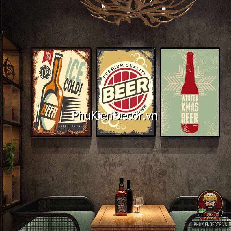 Tranh treo tường quán Pub trang trí đặc trưng Tranh treo tường quán Pub trang trí đặc trưng