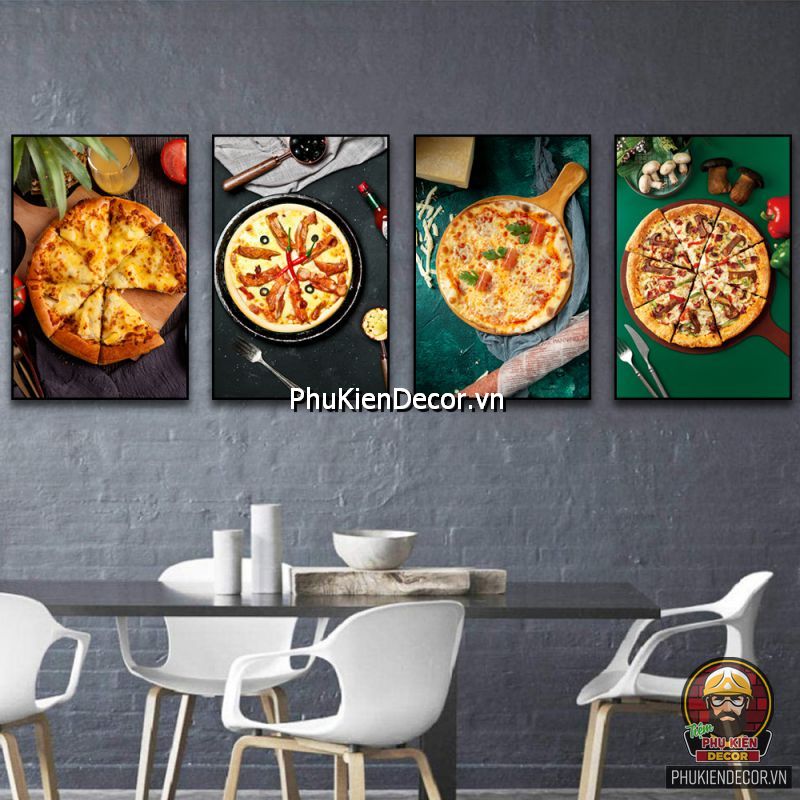 Tổng hợp bánh pizza trang trí đơn giản, mộc mạc Tổng hợp bánh pizza trang trí đơn giản, mộc mạc
