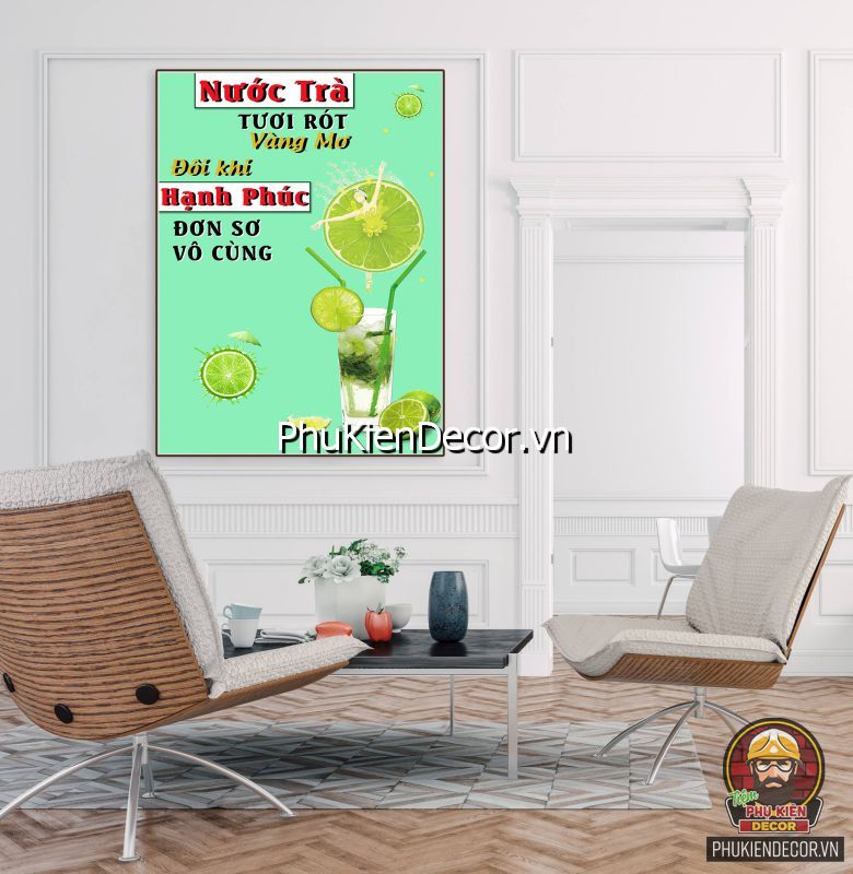 Tranh trang trí tiệm nước ép phong cách nổi bật Tranh trang trí tiệm nước ép phong cách nổi bật