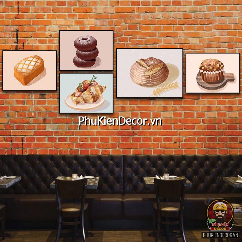 Tranh treo tường tiệm bánh ngọt trang trí độc đáo Tranh treo tường tiệm bánh ngọt trang trí độc đáo