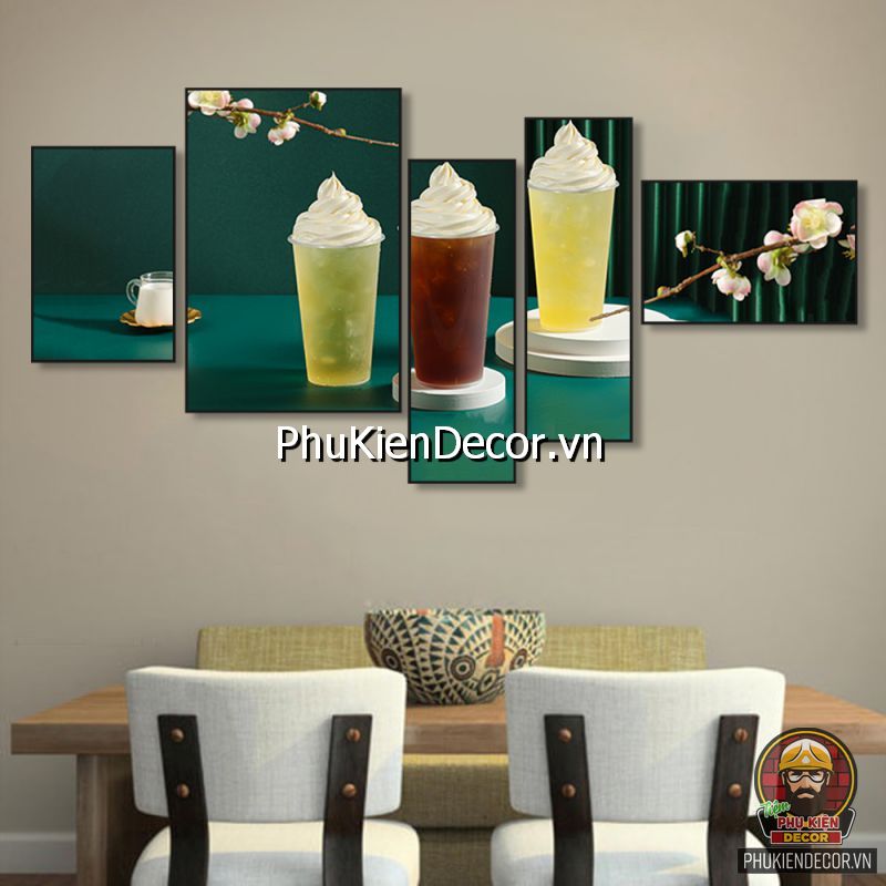 Hình ảnh tranh treo tường tiệm nước ép hiện đại Hình ảnh tranh treo tường tiệm nước ép hiện đại