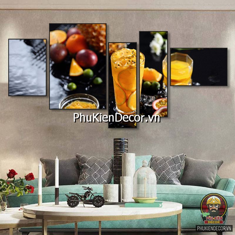 Tranh treo tường trang trí quán sinh tố đẹp Tranh treo tường trang trí quán sinh tố đẹp