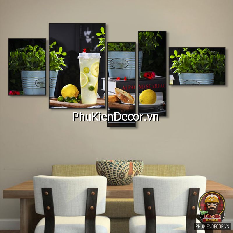 Tranh treo tường trang trí quán sinh tố đẹp Tranh treo tường trang trí quán sinh tố đẹp