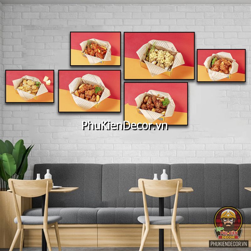 Mẫu tranh treo tường quán thức ăn nhanh trang trí tạo ấn tượng cho khách hàng Mẫu tranh treo tường quán thức ăn nhanh trang trí tạo ấn tượng cho khách hàng
