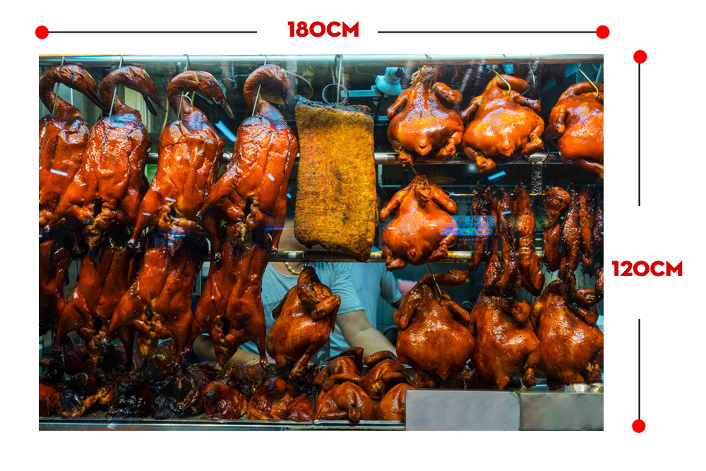 Decal Tiệm vịt quay kích Hong Kong kích thước 180x120cm Decal Tiệm vịt quay kích Hong Kong kích thước 180x120cm