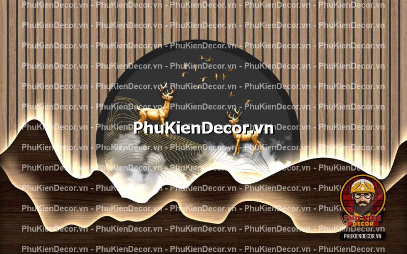 Tranh dán tường lam sóng trang trí spa Tranh dán tường lam sóng trang trí spa