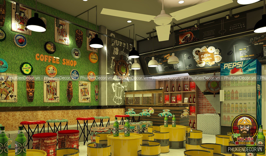 Phụ Kiện Decor chuyên cung cấp đồ trang trí cho mẫu Quán Cafe Beer nhỏ đẹp Phụ Kiện Decor chuyên cung cấp đồ trang trí cho mẫu Quán Cafe Beer nhỏ đẹp