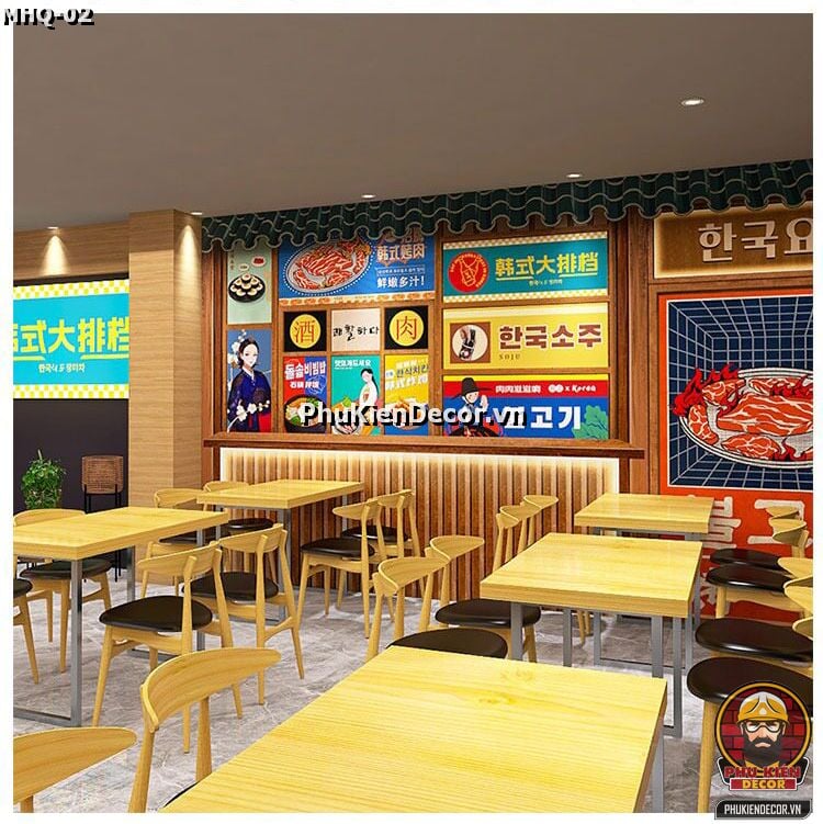 Mẫu thiết kế cho Mô hình Quán Ăn, Quán Nhậu, Quán Rượu, Nhà Hàng phong cách chuẩn Hàn Quốc Mẫu thiết kế cho Mô hình Quán Ăn, Quán Nhậu, Quán Rượu, Nhà Hàng phong cách chuẩn Hàn Quốc