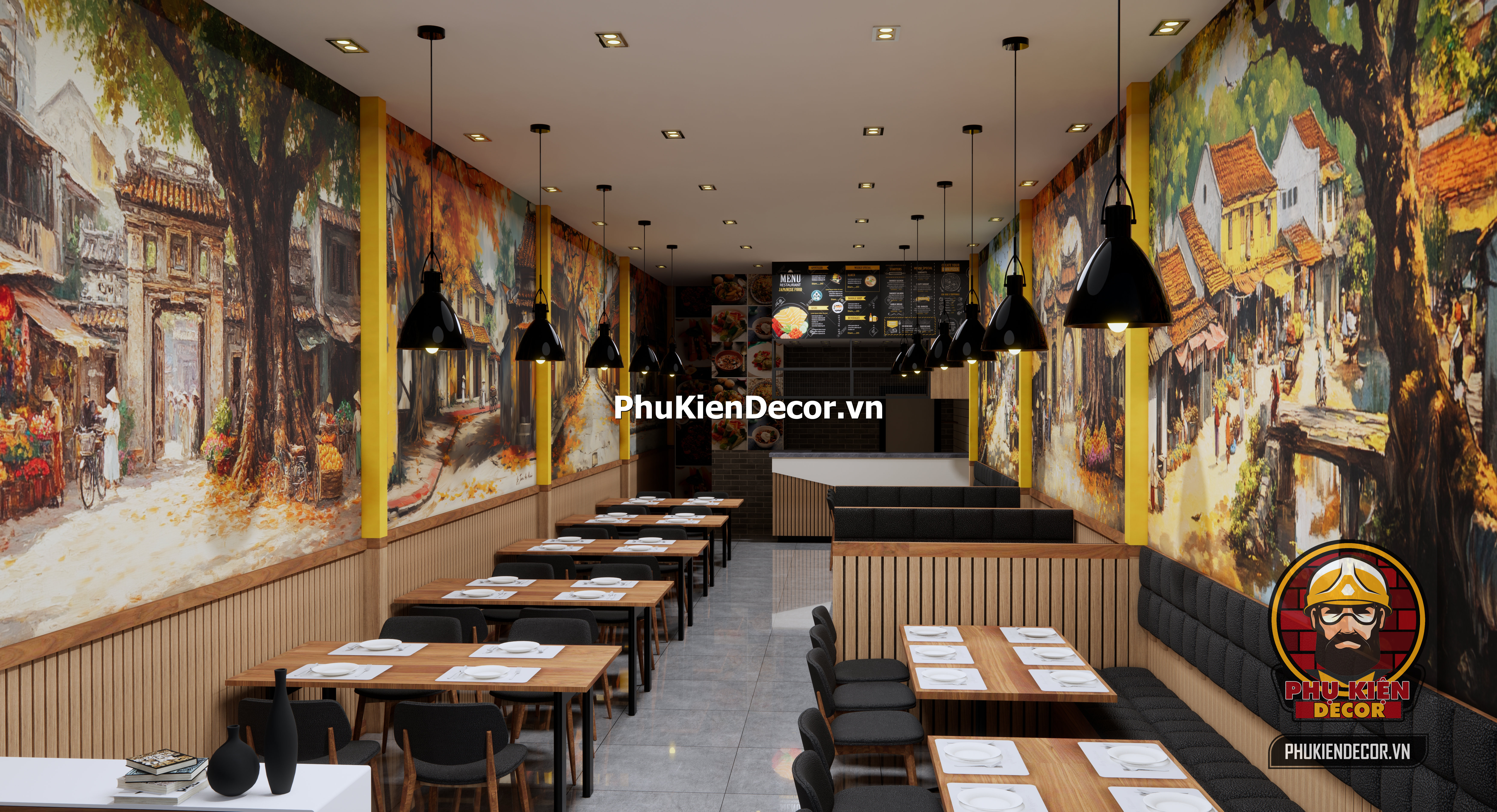 Mẫu thiết kế quán ăn Hà Nội mùa thu xưa,quán của những người yêu HÀ Nội xưa Mẫu thiết kế quán ăn Hà Nội mùa thu xưa,quán của những người yêu HÀ Nội xưa