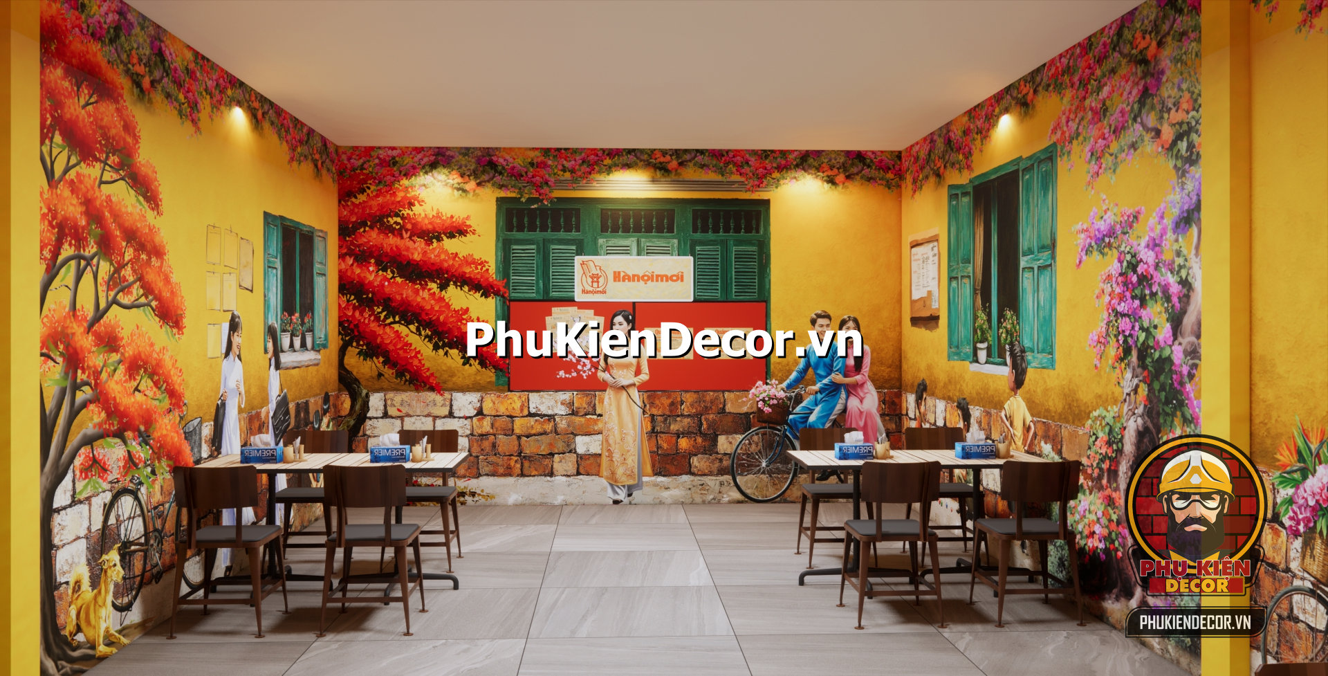 Mẫu thiết kế quán ăn hà nội xưa,một góc phố xưa Mẫu thiết kế quán ăn hà nội xưa,một góc phố xưa