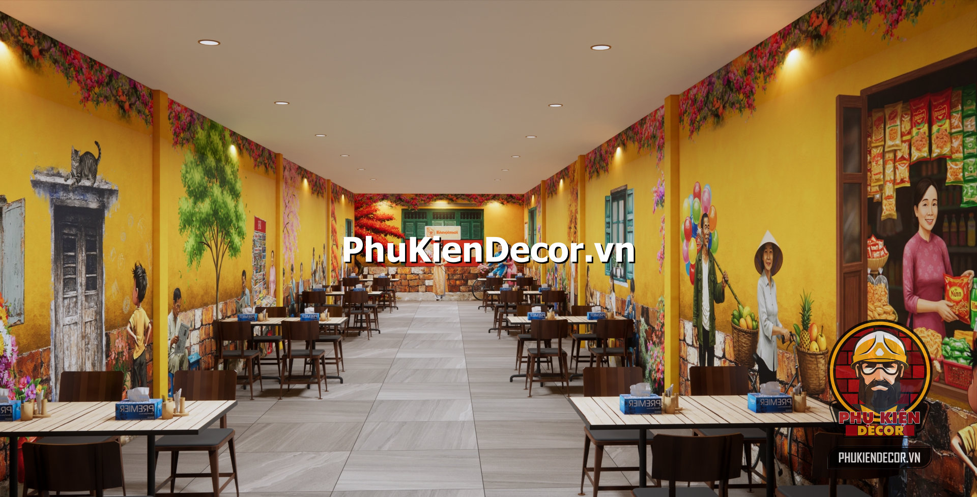 Mẫu thiết kế quán ăn hà nội xưa,một góc phố xưa Mẫu thiết kế quán ăn hà nội xưa,một góc phố xưa