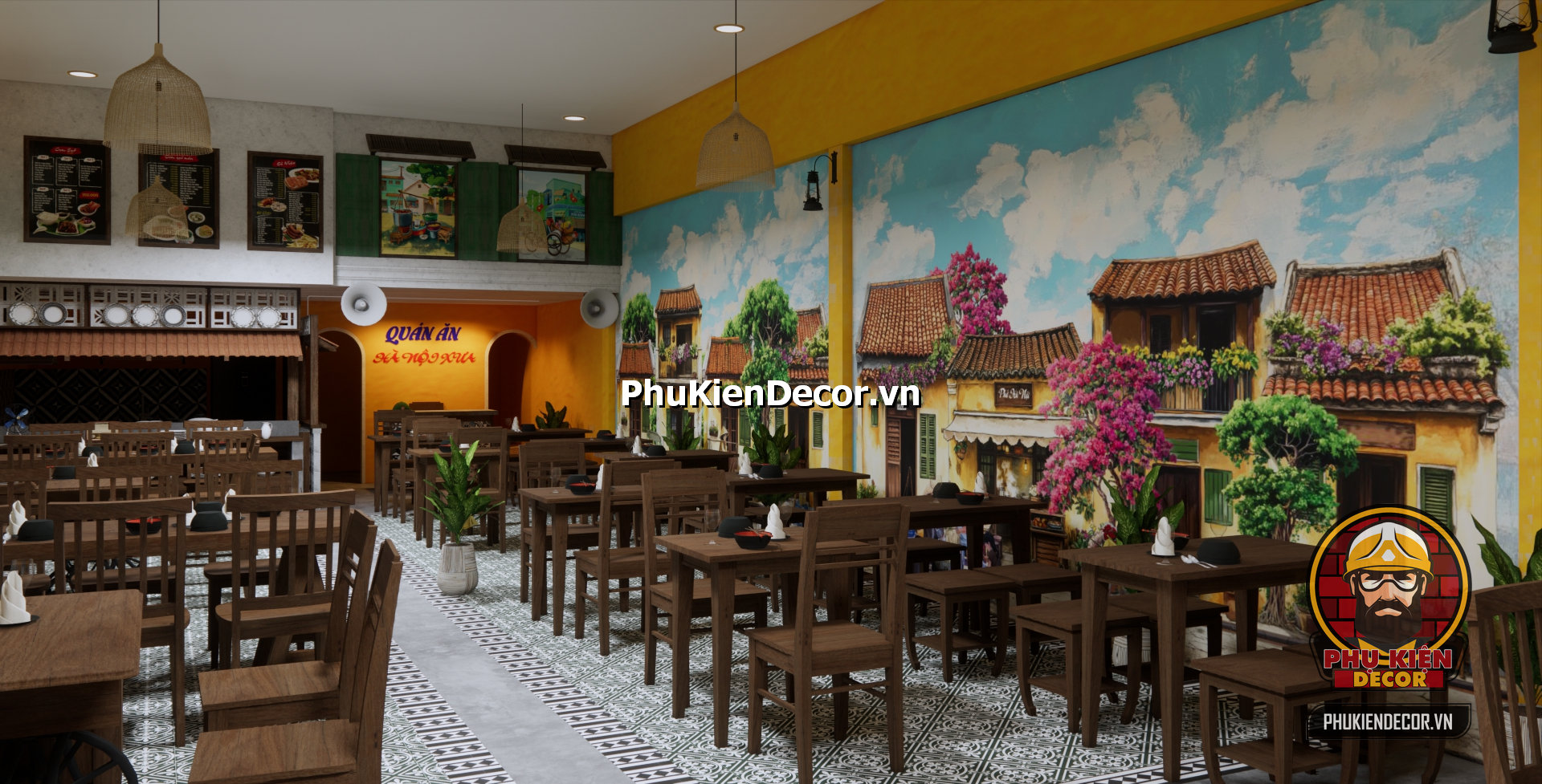 Mẫu thiết kế quán ăn hà nội xưa,quán nhỏ phố xưa Mẫu thiết kế quán ăn hà nội xưa,quán nhỏ phố xưa