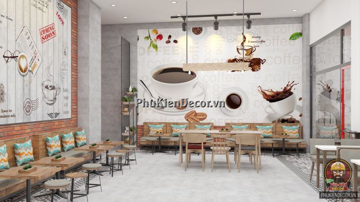 Mẫu tranh dán tường 3D cho QUan1Cafe, Văn Phòng, Gia Đình Mẫu tranh dán tường 3D cho QUan1Cafe, Văn Phòng, Gia Đình