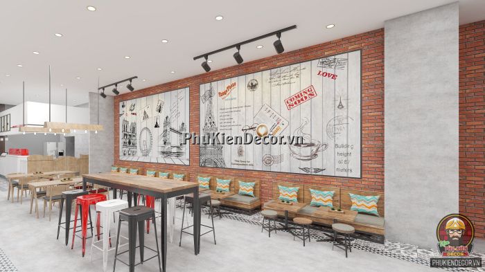 Mẫu tranh dán tường 3D cho QUan1Cafe, Văn Phòng, Gia Đình Mẫu tranh dán tường 3D cho QUan1Cafe, Văn Phòng, Gia Đình