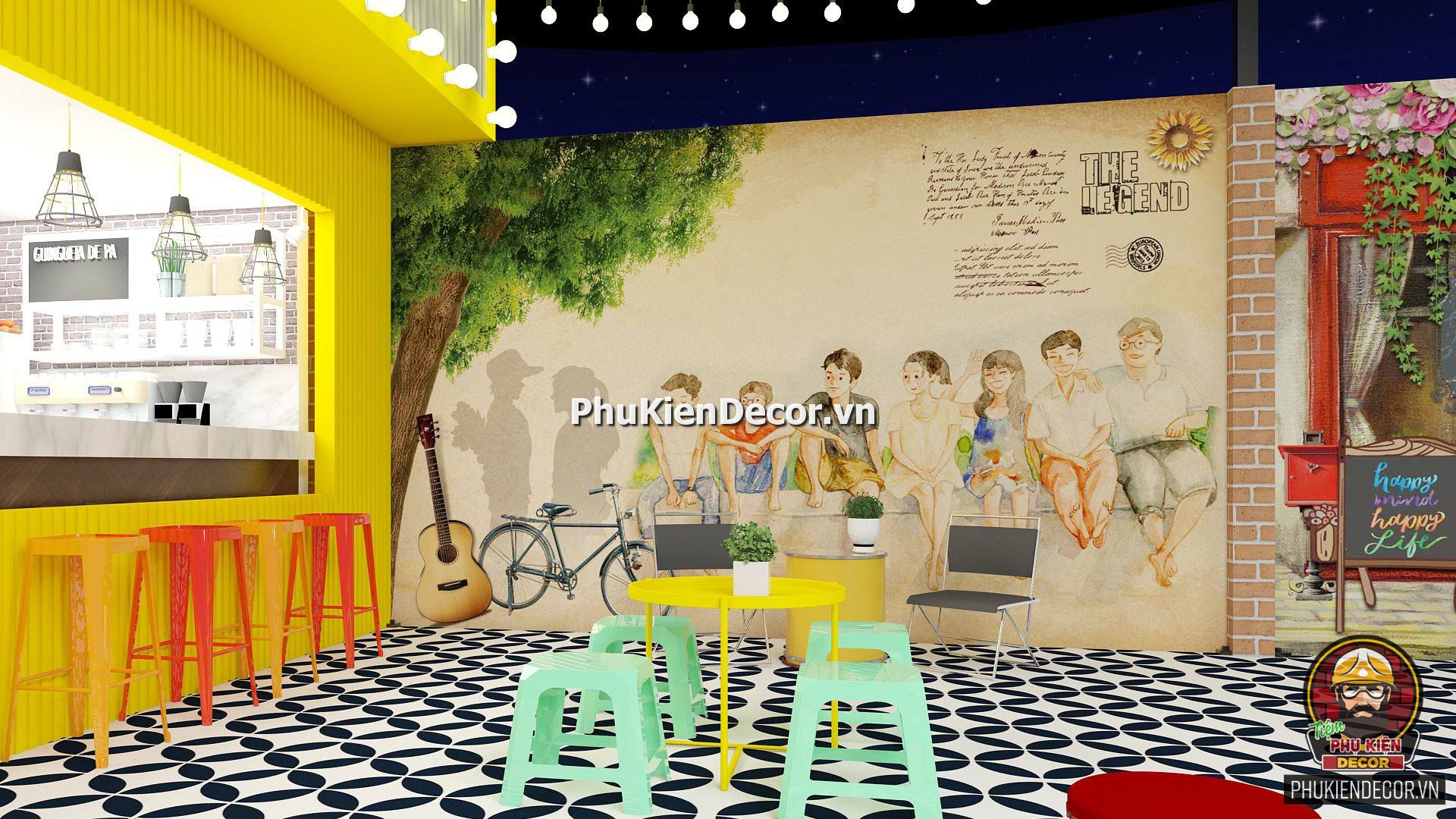 Tổng hợp những mẫu tranh dán tường 3D trang trí quán Trà chanh, Sinh Tố, Nước ép đẹp Tổng hợp những mẫu tranh dán tường 3D trang trí quán Trà chanh, Sinh Tố, Nước ép đẹp