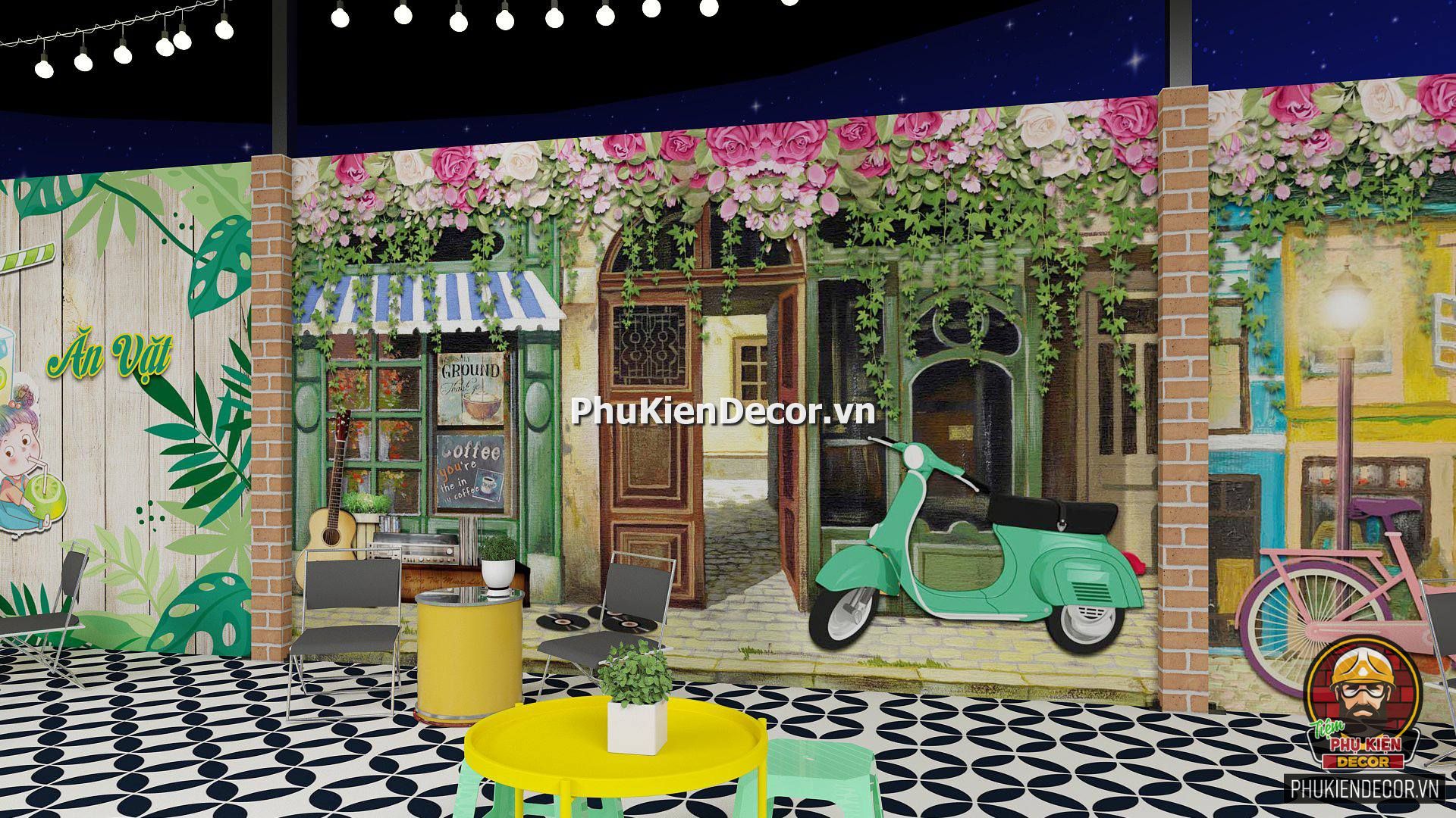 Tổng hợp những mẫu tranh dán tường 3D trang trí quán Trà chanh, Sinh Tố, Nước ép đẹp Tổng hợp những mẫu tranh dán tường 3D trang trí quán Trà chanh, Sinh Tố, Nước ép đẹp