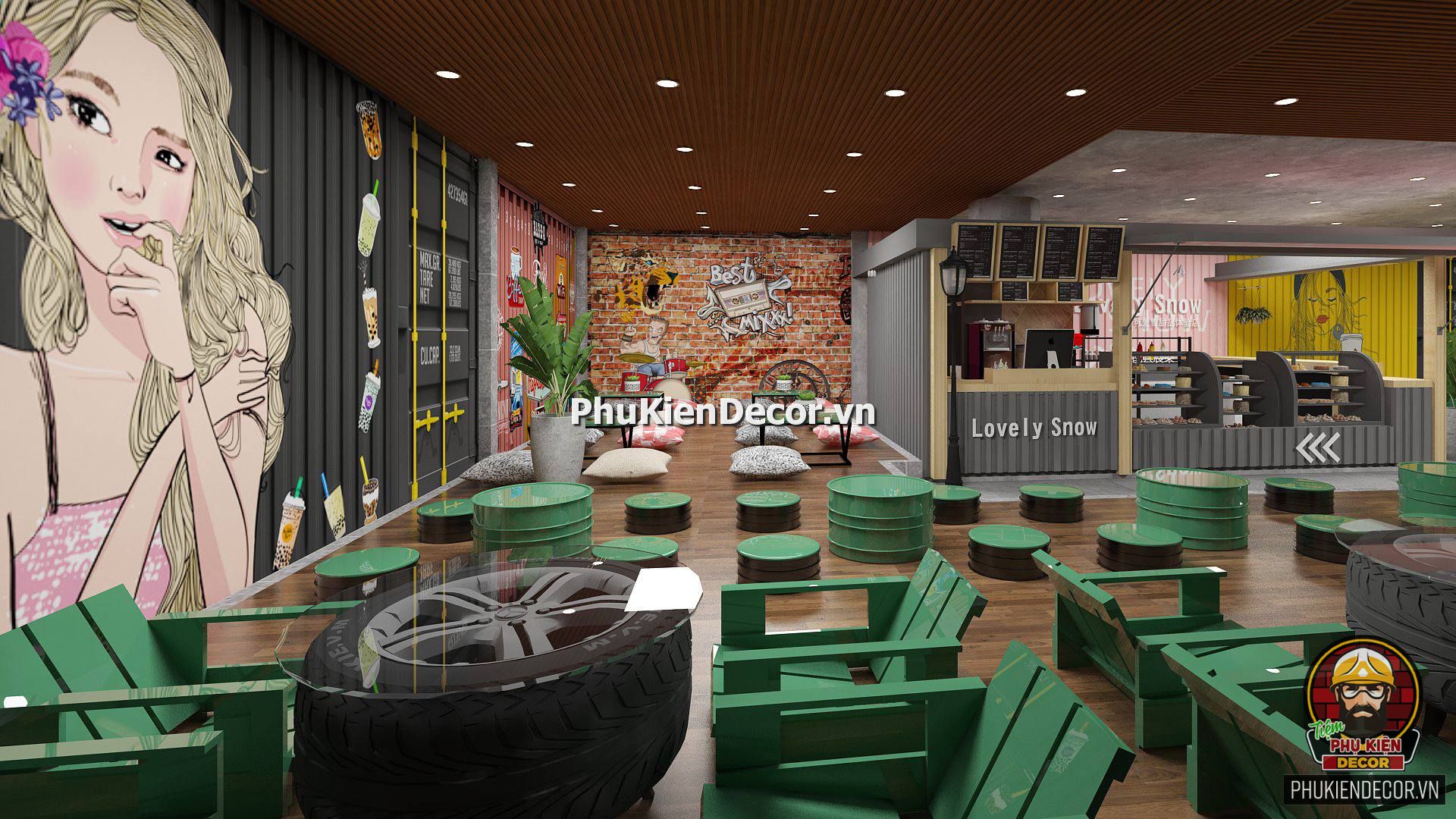 Tổng hợp những mẫu tranh dán tường 3D trang trí quán Trà chanh, Sinh Tố, Nước ép đẹp Tổng hợp những mẫu tranh dán tường 3D trang trí quán Trà chanh, Sinh Tố, Nước ép đẹp