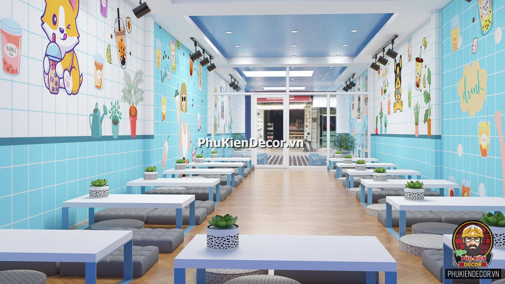 Tổng hợp những mẫu tranh dán tường 3D trang trí quán Trà chanh, Sinh Tố, Nước ép đẹp Tổng hợp những mẫu tranh dán tường 3D trang trí quán Trà chanh, Sinh Tố, Nước ép đẹp