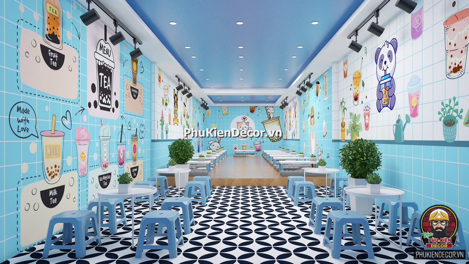 Tổng hợp những mẫu tranh dán tường 3D trang trí quán Trà chanh, Sinh Tố, Nước ép đẹp Tổng hợp những mẫu tranh dán tường 3D trang trí quán Trà chanh, Sinh Tố, Nước ép đẹp